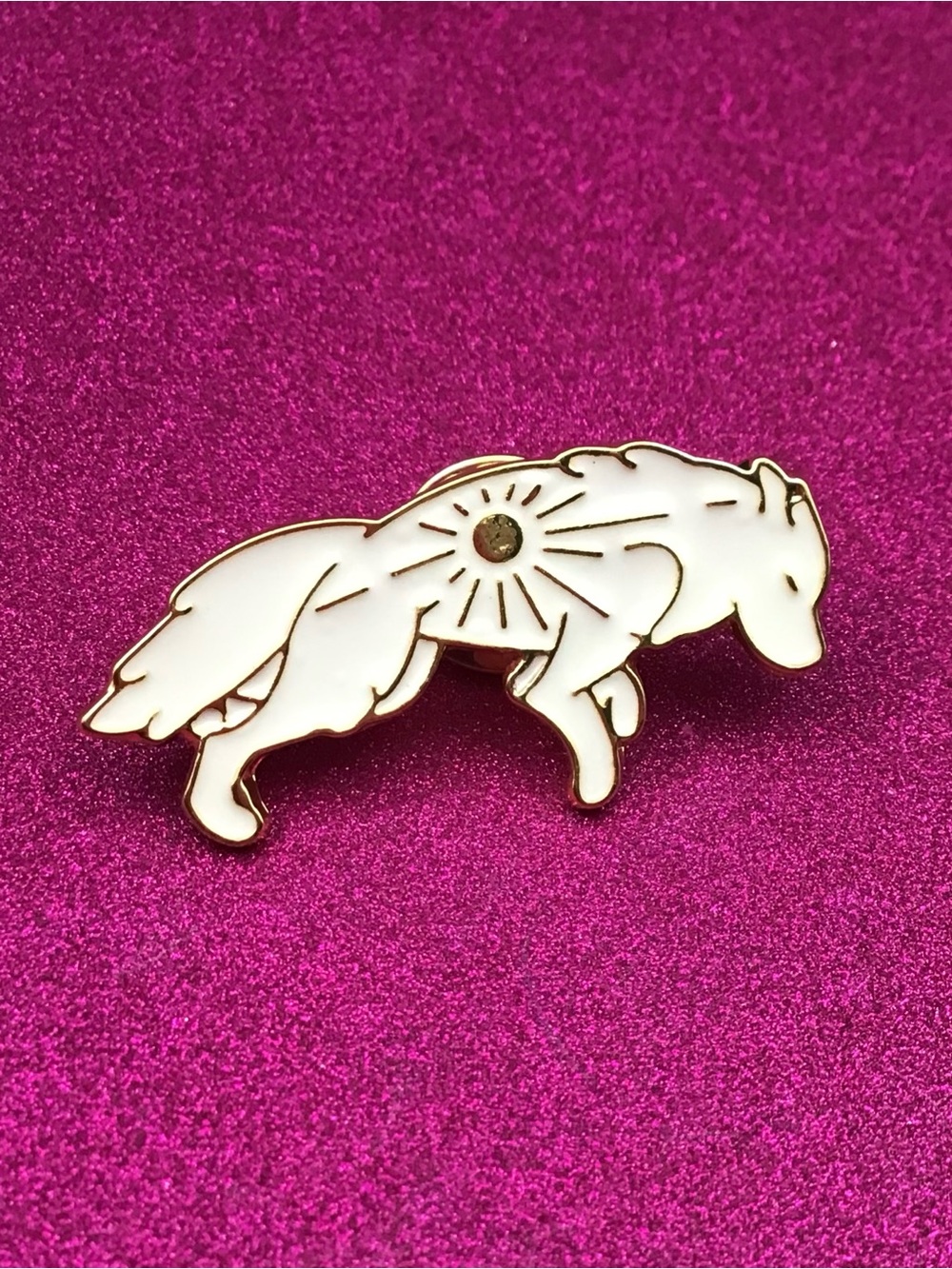 Day Wolf Enamel Pin